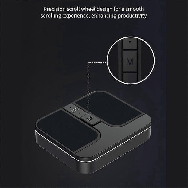Mini Square Mouse Wireless Computer Mouse 3 Mode BT/2.4G/USB Mini Capacitive Mouse for PC Laptop No