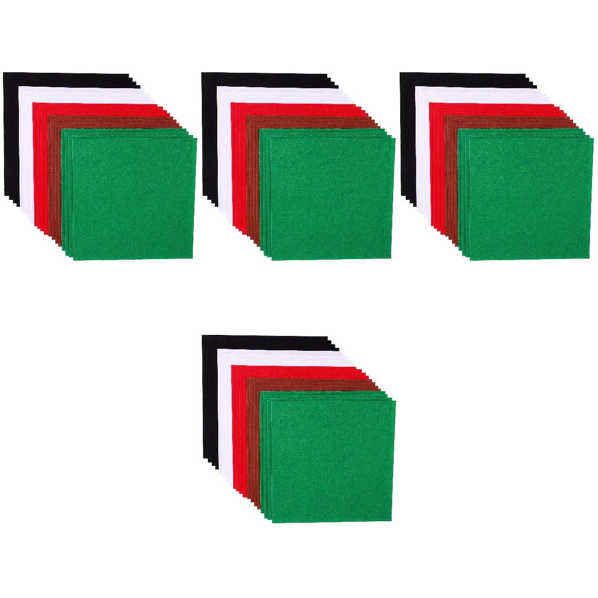 Masteelf 80 pcs Christmas Felt Fabric Sheets Craft Felt Sheets for DIY Xmas Decoration