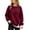 Wine, variant on NominalSnug Crewneck Sweatshirts for Women Long Sleeve Tops Loose Fit Fall Winter Pullover Top