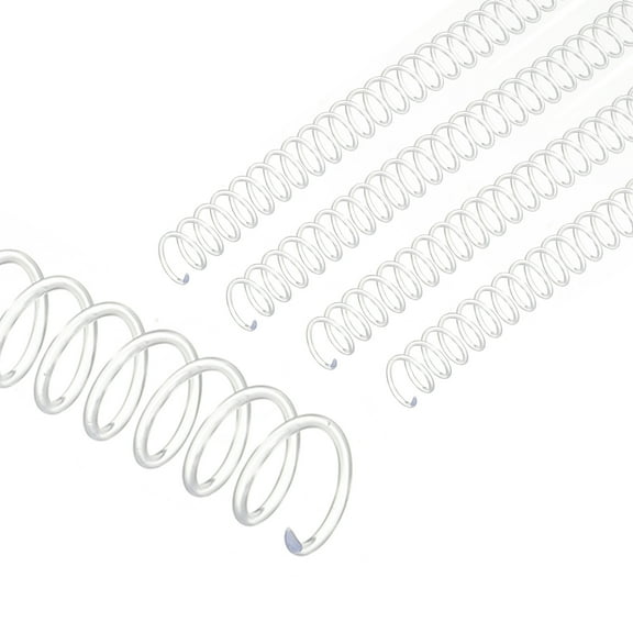 Uxcell 14mm(9/16") Plastic Spiral Binding Coils, 20 Pcs Binding Spirals 115 Sheet Capacity 3:1 Pitch Binding Spirals for Binding Paper Sheets, Transparent