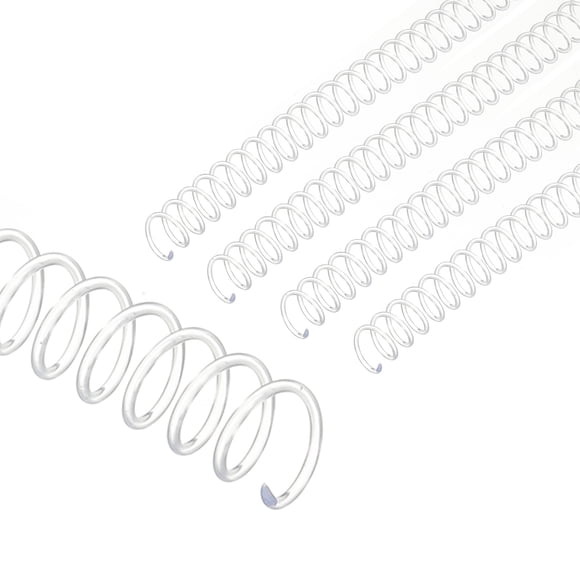 Uxcell Spirales de Liaison en Plastique 14 mm (9/16 Pouces), 20 Pcs Spirales de Liaison Capacité de 115 Feuilles Spirales de Liaison Pas 3:1 pour Feuilles de Papier à Reliure, Transparent