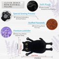 thumbnail image 3 of Almohadilla térmica para microondas Cuckool Black Cat, 17 x 9 cm, para aliviar el dolor, 3 of 6