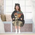 thumbnail image 7 of FORMRS Wearable Blanket Hoodie with Sleeves for Kids Cozy Flannel Sweatshirt, Black Skeleton, 7 of 7