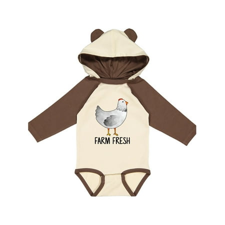 

Inktastic Farming Chicken Farm Fresh Gift Baby Boy or Baby Girl Long Sleeve Bodysuit