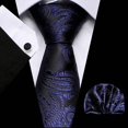 thumbnail image 3 of Corbata De Seda De Lujo Skinny 7,5cm Floral Alta Moda A Cuadros Rayas Pañuelo Cuffink Conjunto Para Hombres Boda Formal | Corbatas Y Pañuelos Para Hombre, 3 of 4