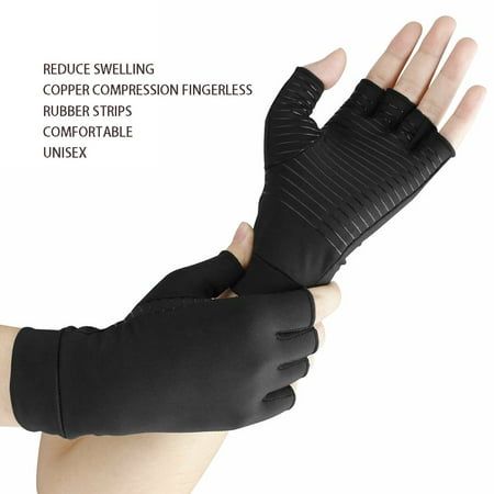 Copper Compression Gloves Arthritis Fit Carpal Tunnel Hand Wrist Brace ...