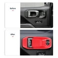 thumbnail image 4 of 4pcs Inner Door Handle Bowl Cover Trim Set Interior Door Bowl Panel Protector Sticker Replacement for JL JLU 2018 2025 Handle Bowl Frame Trim, 4 of 7