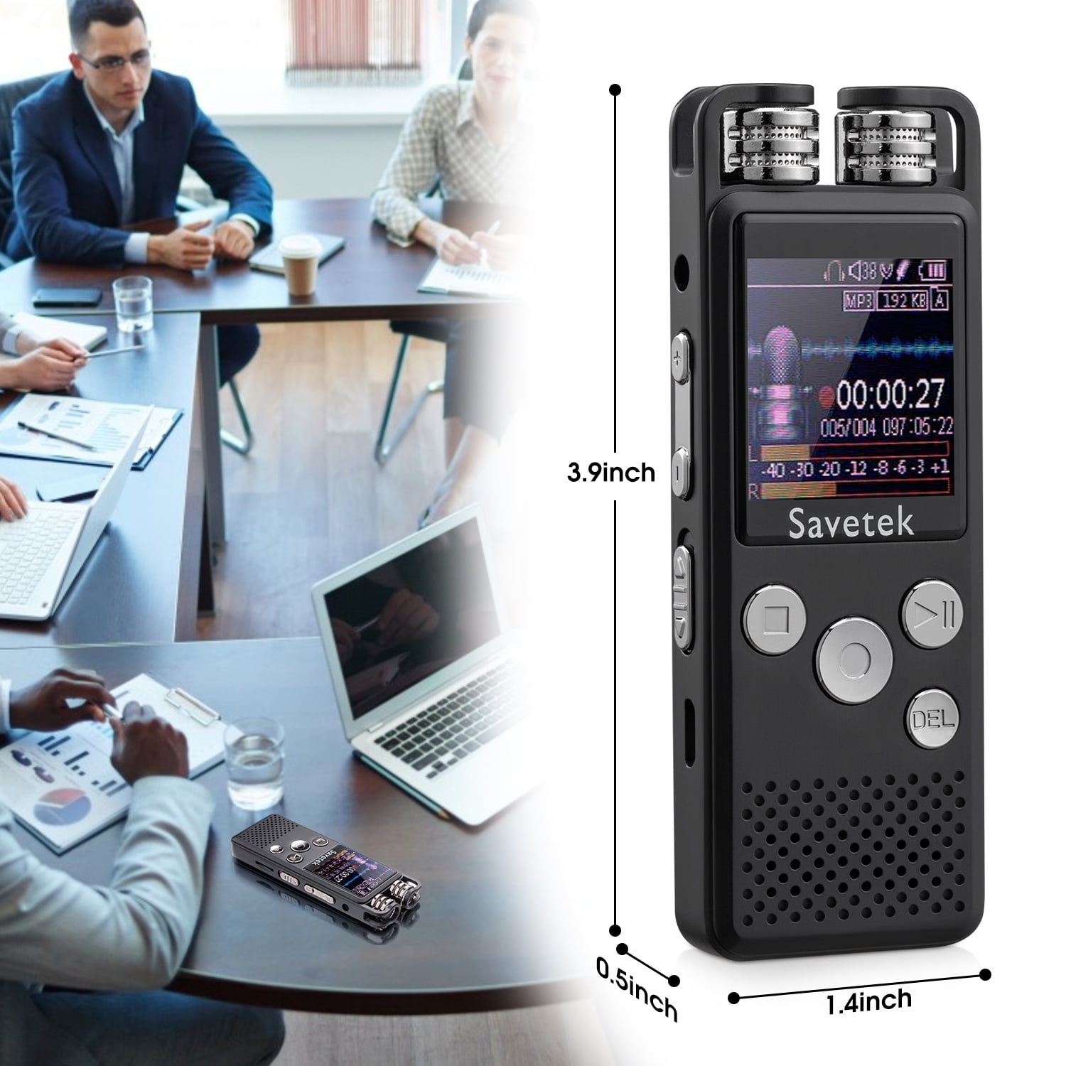 Premium Voice Activated Digital Audio Voice Recorder 32GB USB Pen Dictaphone PCM Recording Hifi Mp3 Player For Lectures Password Protection