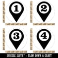 thumbnail image 2 of Map Location Markers 1 2 3 4 One Two Three Four Rubber Stamp Set for Scrapbooking Crafting Stamping - Large 1-1/4 Inch, 2 of 7