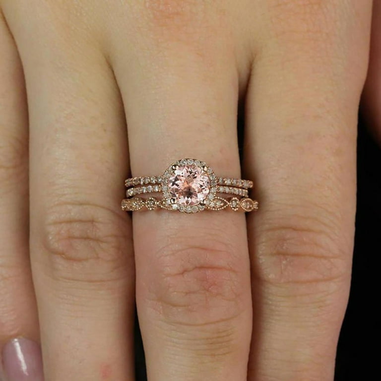 Diamond trio deals ring set