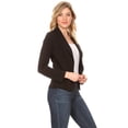 thumbnail image 2 of Women's Casual Office Work Long Sleeve Open Front Blazer Jacket, 2 of 6