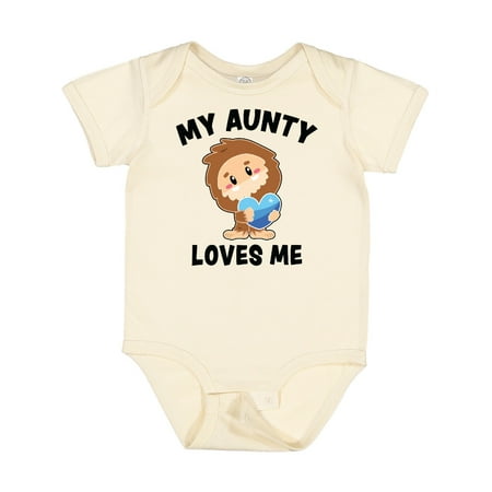 

Inktastic Cute Bigfoot My Aunty Loves Me Gift Baby Boy Bodysuit