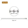 thumbnail image 2 of Uxcell 100pcs Cadenas de Bolas de 4 Pulgadas con Conector de Bola de Metal de 2.4mm, Plata, 2 of 7