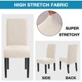thumbnail image 2 of Chair Covers for Dining Room Stretch Dining Chair Covers Chair Cushions for Dining Chairs Super Fit Dining Chair Protector Removable Washable Chair Covers Set of 6, Biscotti Beige, 2 of 7