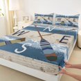 thumbnail image 3 of Feelyou Rustic Lake House Bed Sheets, Wooden Boat Paddle King Sheets, Rustic Farmhouse Theme Sheet Set, Lightweight Room Decor, 4 Pieces, 3 of 7