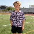 thumbnail image 5 of WRKEKC Summer Boys T Shirts Camo Print Loose Fit Round Neck Short Sleeve Casual Streetwear for 5-15 Years, 5 of 9