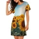 thumbnail image 2 of Disketp Sunlit Sunflower Field para Camisón Corto de Manga Corta para Mujeres, Camisón Cómodo con Escote Redondo, Bonito y Confortable, 2 of 6