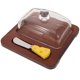 thumbnail image 1 of 1 juego de bandeja de madera para mantequilla con cortador en forma de cúpula, recipiente para mantequilla, caja para conservar alimentos para refrigerador, 1 of 6