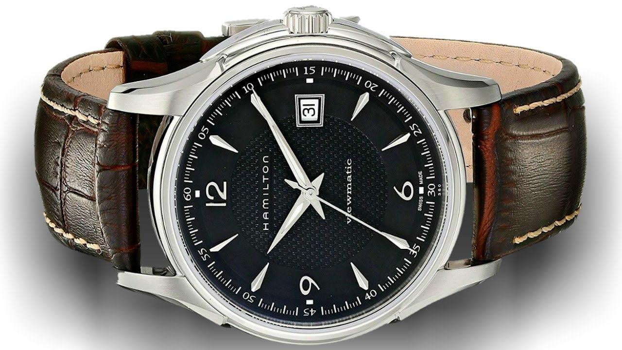 Hamilton Men's Jazzmaster H32515535 Black Leather Swiss Automatic