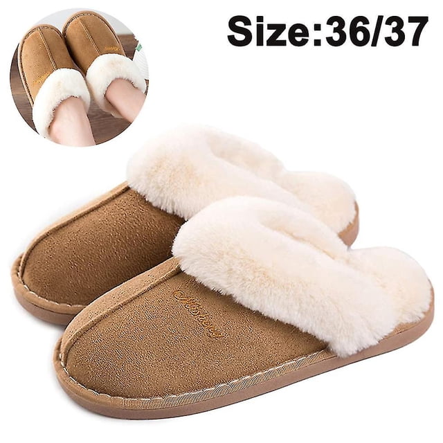 Pantuflas de mujer con espuma viscoelástica, esponjosas, suaves y cálidas, para casa