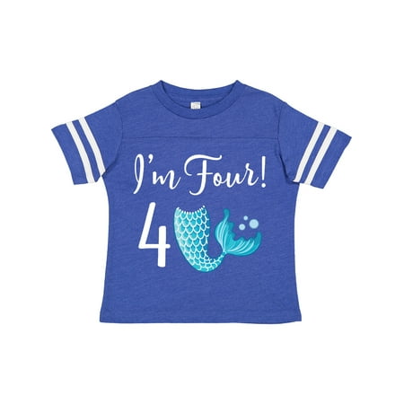 

Inktastic 4th Birthday Mermaid Party Gift Toddler Toddler Girl T-Shirt