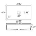 thumbnail image 3 of 13.78'' White Rectangular Vessel Bathroom Sink, 3 of 5