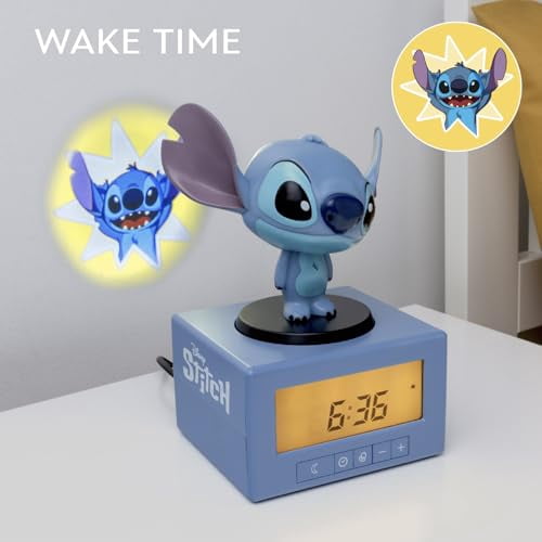 Stitch Sleep Training Alarm Clock – Officially Licensed Disney Kids Projection Bedroom Night Light | Paladone