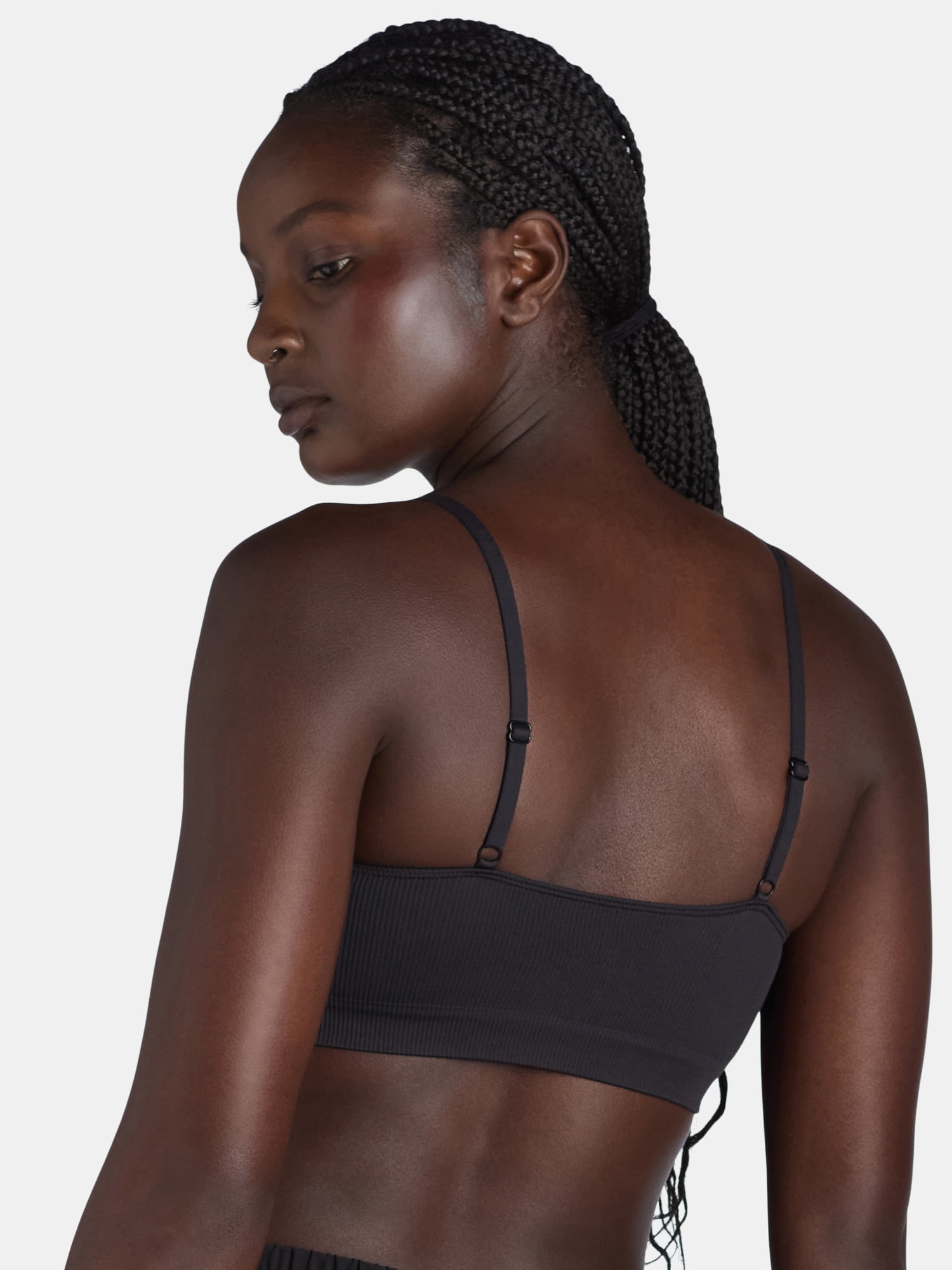 No Boundaries Seamless Ribbed Cami Bralette, Women’s and Women’s Plus, Sizes XS-3XL