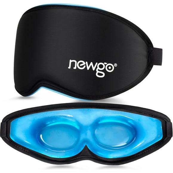 Cooling Gel Eye Mask 3D Soft Cold Eye Mask, Eye Ice Pack with Zero Eye Pressure Hot Cold Therapy Blackout Sleep Mask for Puffiness, Dark Circles, Dry Eyes, Headaches and Stress Relief