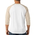 thumbnail image 5 of Men’s Three Quarter Sleeve Sport T-Shirt Baseball Style Casual Cotton Top, 5 of 7