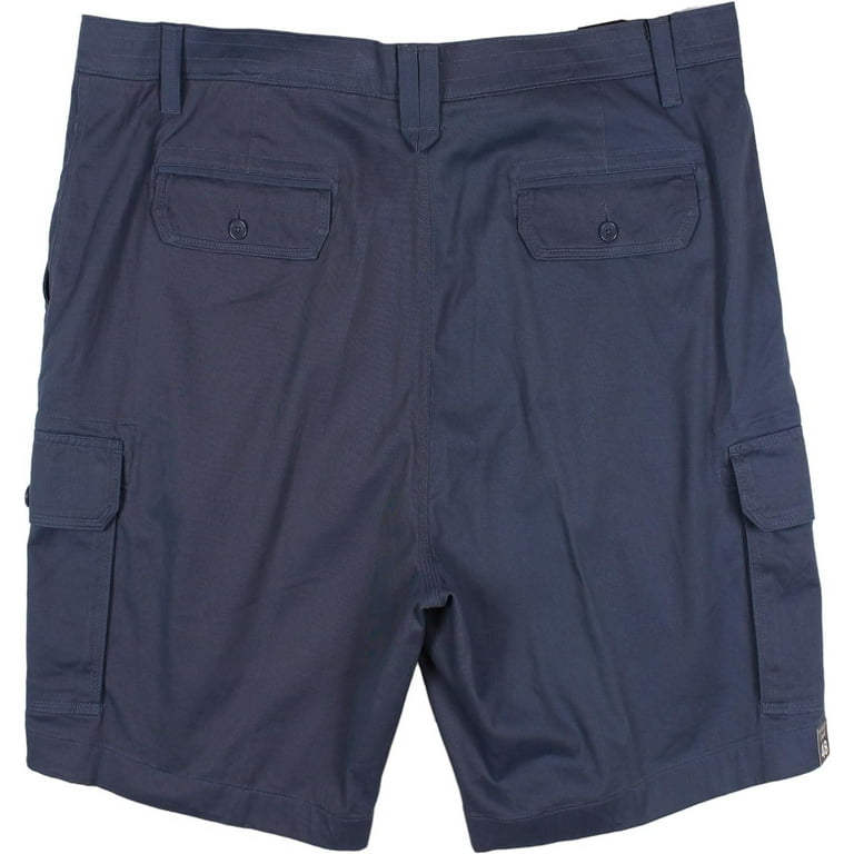Roundtree Yorke Men s Big and Tall Cargo Shorts 9 and 11 Inseam Soft Stretch Cotton Twill Vintage Indigo 326 Button 48 x 9 Big Walmart