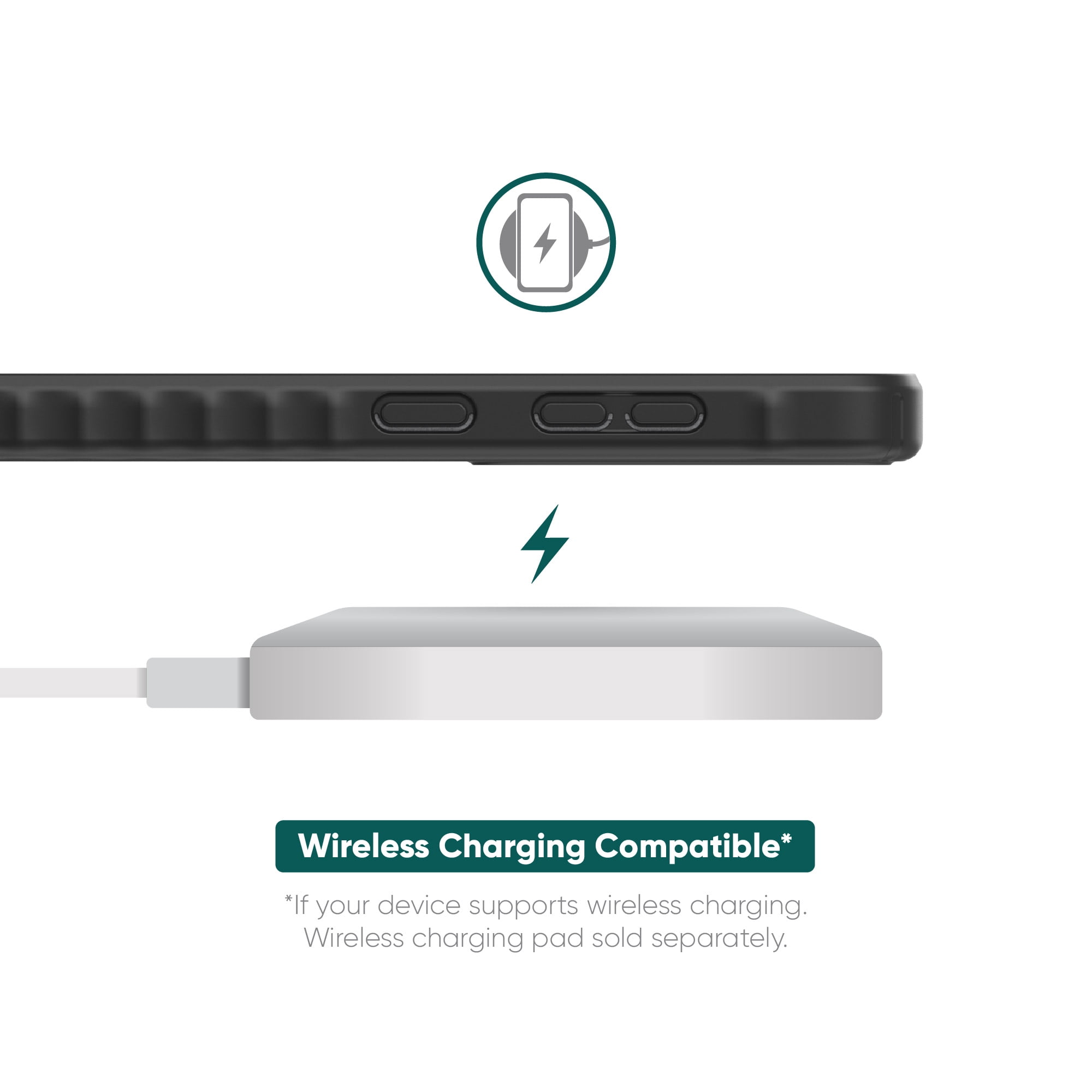 onn. Samsung Galaxy S25 / S24 Protective Gel Case with Corner Protection, Black, Drop tested to 8 ft./2.44 m