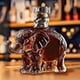 thumbnail image 5 of Funny Animal Whiskey Decanter, Wolf Elephant Deer Owl Shaped Engraved Whiskey Glasses, Unique Wine Bottle for Men, Home Bar Accessories (Elephant), 5 of 5