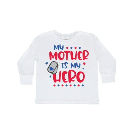 

Inktastic Memorial Day My Mother is My Hero Gift Toddler Boy or Toddler Girl Long Sleeve T-Shirt