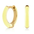 thumbnail image 4 of Gold Plated Light Yellow Enamel Huggie Hoop Earrings for Women, 4 of 5