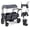 Gray, variant on INFANS Wagon Stroller for 2 Kids, Foldable Wagon Cart with Adjustable Handle Pull Bar, Removable Canopy, Footwell, Snack Tray, Harnesses for Infants Toddlers 6-36 Months