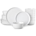 thumbnail image 1 of Juego de vajilla MALACASA LEXI de 24 piezas de porcelana blanca, 1 of 9