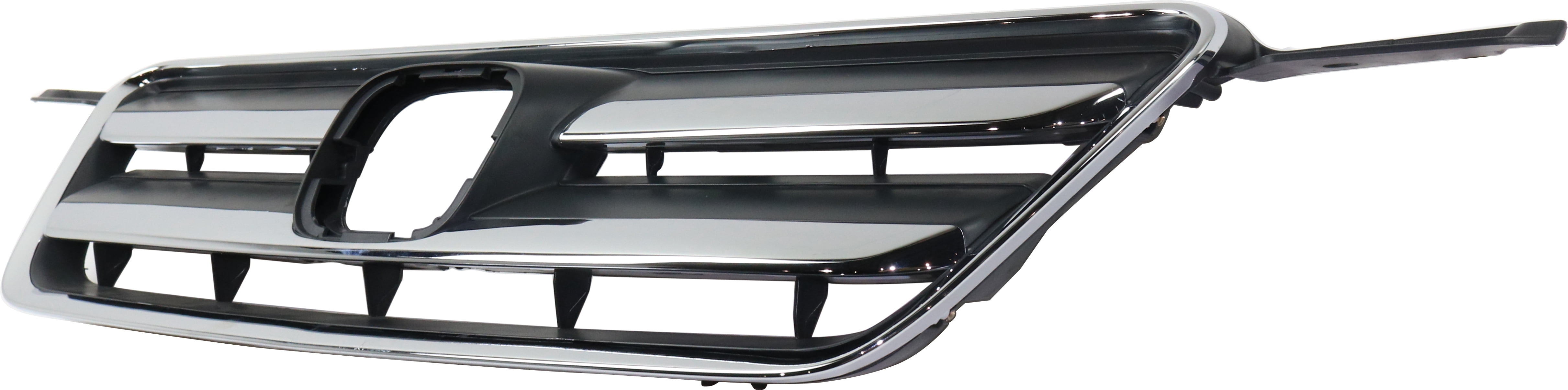 Grille Assembly Compatible With 2005-2006 Honda CR-V Chrome Shell with Painted Dark Gray Insert
