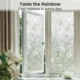 thumbnail image 5 of Decorative Window Film and Privacy Protection Anti-UV Static Cling Window Film 3D Tulip Floral Pattern Thick Window Sticker for Home, Kitchen, Office, 90x200cm, 5 of 5