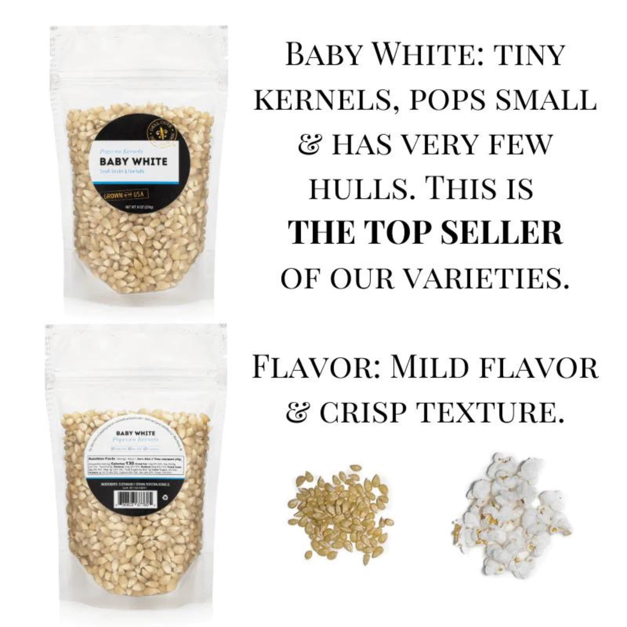 Deluxe Popcorn Gift Set - Gourmet Sampler 6 Pack of Popcorn Kernels, Gluten-Free - Perfect for Movie Nights and Holiday Gifts - Dell Cove Spices & More