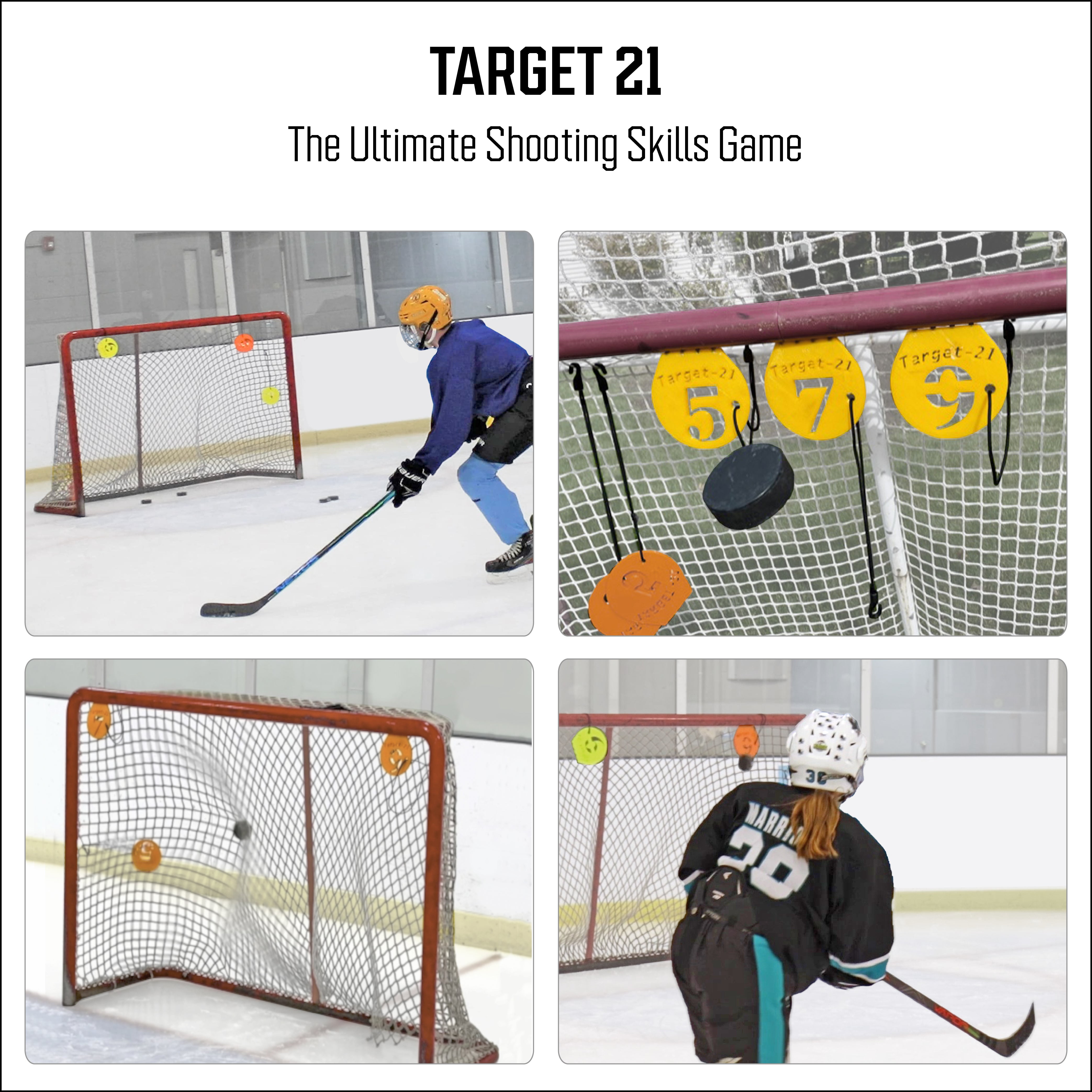 Target-21 Ultimate Magnetic Hockey Shooting Targets Skills Game Training Aid!