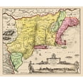 thumbnail image 3 of Visscher 17x15 Black Modern Framed Museum Art Print Titled - New England, Virginia to Maine State, 3 of 5