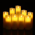 thumbnail image 4 of Antizer Flameless Candles Set of 9 Ivory Dripless Real Wax Pillars Include Realistic Dancing LED Flames and 10-Key Remote Control with 24-Hour T, 4 of 7