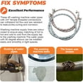 thumbnail image 3 of 【UPGRADED】4FT Stainless Steel Washer Hoses with 90 Degree Elbows by - 2 Pack No-Lead Burst Proof Hot & Cold Water Connection Inlet Washer Supply Lines, 3 of 6