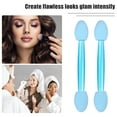 thumbnail image 5 of Unique Bargains 25PCS Dual Sides Eye Shadow Brushes Sponge Applicators Makeup Eyeshadow Brushes Blue with Container, 5 of 6
