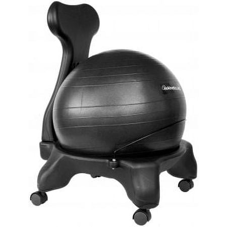 Isokinetics Inc. Balance Exercise Ball Chair - Standard or "Tall Boy" (Exclusive) Frame Height - Choice of Ball Color -