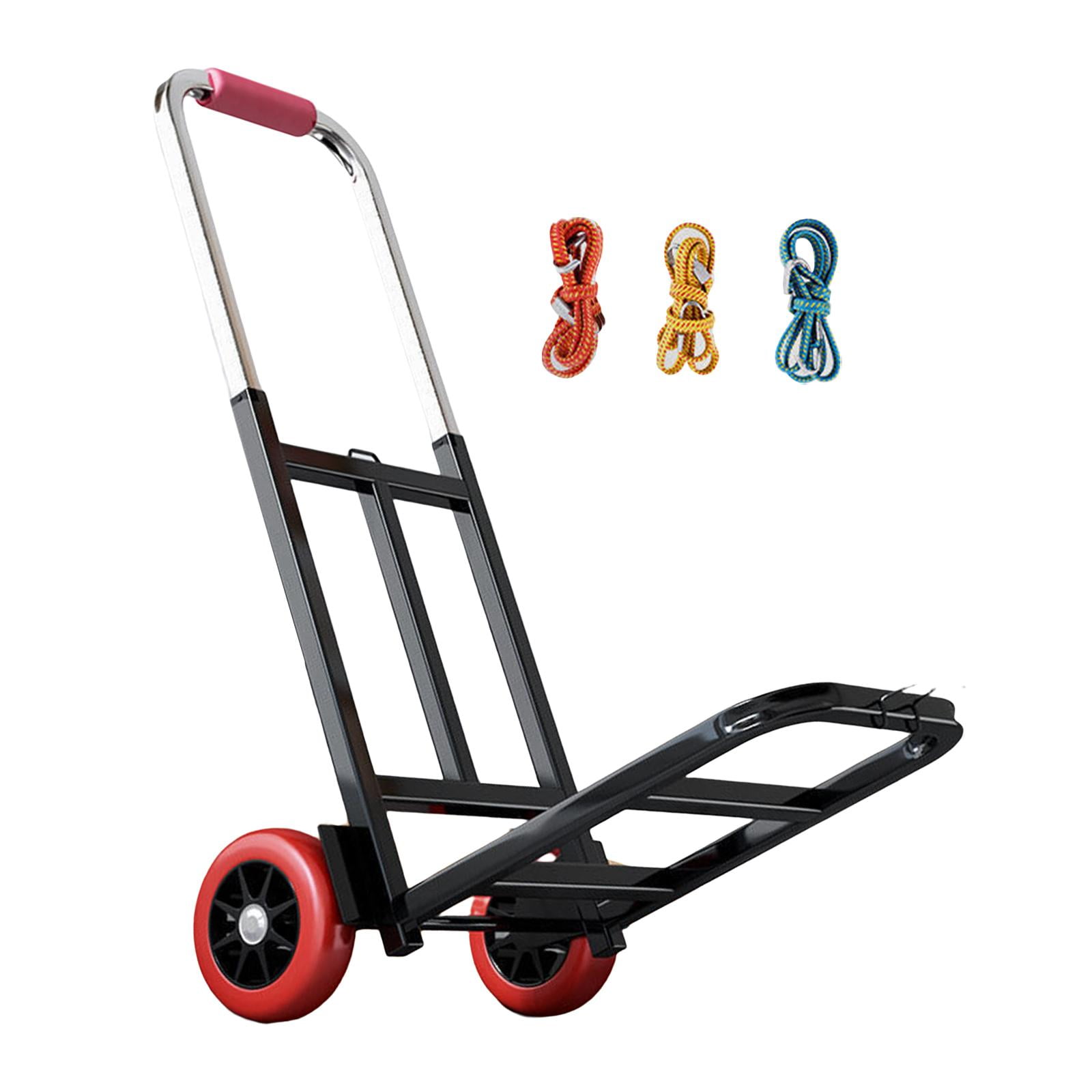 jiaping Folding Hand Truck Hand Cart Utility Carts Carrier with 3 Elastic Ropes Portable