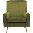 thumbnail image 4 of Fox Hill Trading Lana Velvet Accent Chair, Avocado Green, 4 of 6