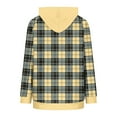 thumbnail image 5 of Ounisa Women's 2025 Fall Long Sleeve Hoodie Plaid Pullover Sweatshirt Lightweight Casual Tops Blouse, 5 of 6