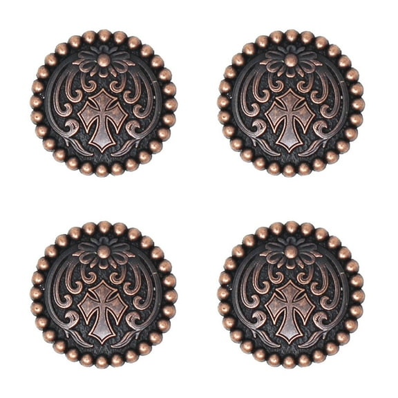 Set of 4 Screw Back Conchos Western Saddle Tack Bridle Bags Belts 1-1/4" Co599
